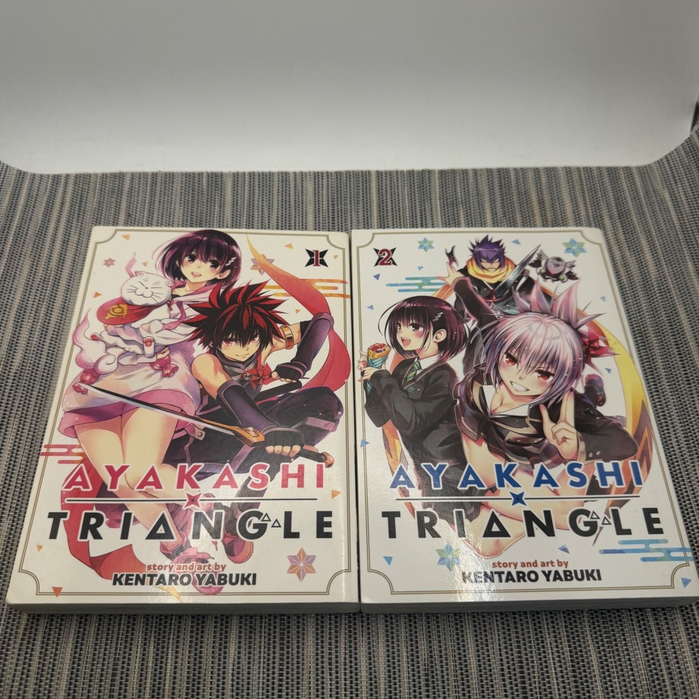 Ayakashi Triangle Manga Vol 1-2 Kentaro Yabuki English Seven Seas First Printing